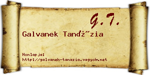 Galvanek Tanázia névjegykártya