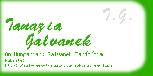 tanazia galvanek business card